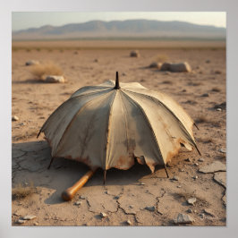 Poster Relic Esquecido - Guarda-chuvas com tempo no deser