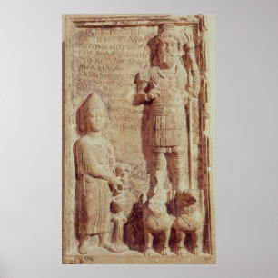 Póster Relief depicting Aphlad, god of village of