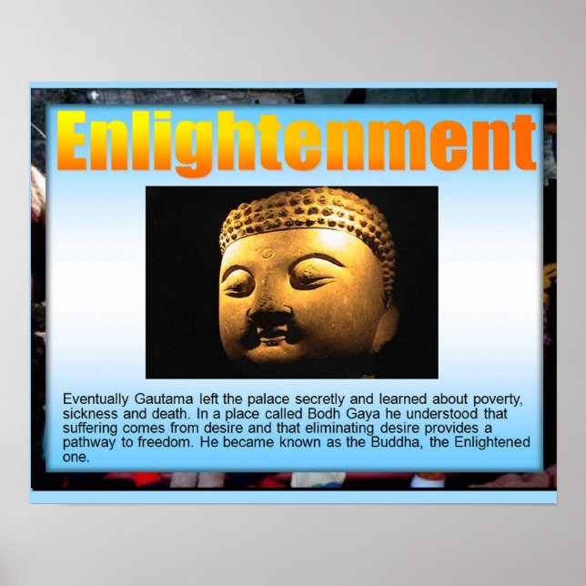 Poster Religião, Budismo, Iluminismo (Frente)
