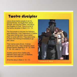 Poster Religião, cristandade, discípulo de Jesus doze