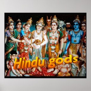 Póster Religião, hinduísmo, deuses hindus