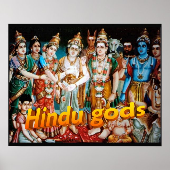 Póster Religião, hinduísmo, deuses hindus (Frente)