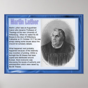 Póster Religião, história, reforma Martin Luther