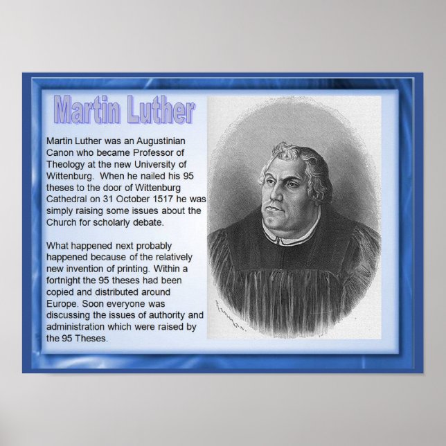 Póster Religião, História, Reforma Martin Luther (Frente)
