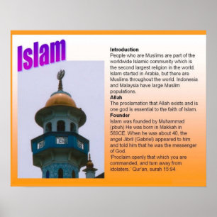 Póster Religião, Islã, introdução