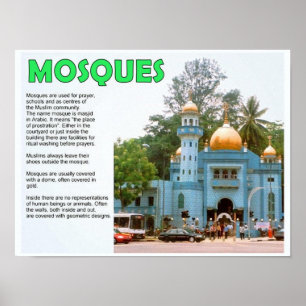 Póster Religião, Islão, mesquitas