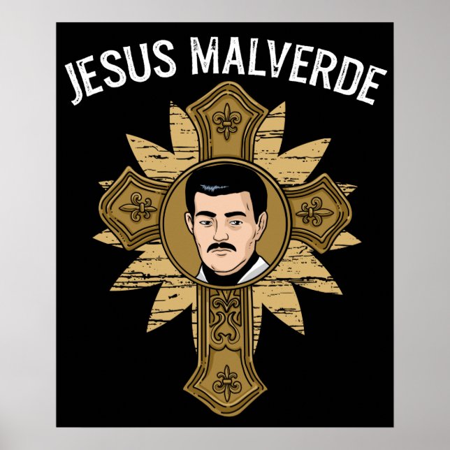 Poster Religião Jesus Malverde México Presente Jesus Malv (Frente)