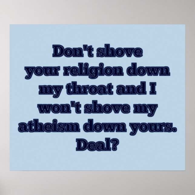 Poster Religião VS. Ateísmo, Parte 2 (Frente)