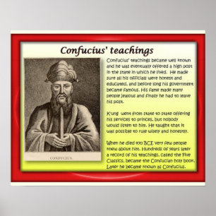 Poster Religion, Confucianism, Teachings 1