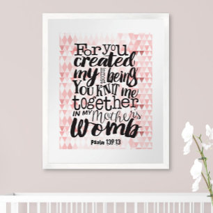 Poster Religioso Para Você Me Criou e Teceu