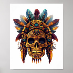 Poster Relíquia de Crânio Asteca