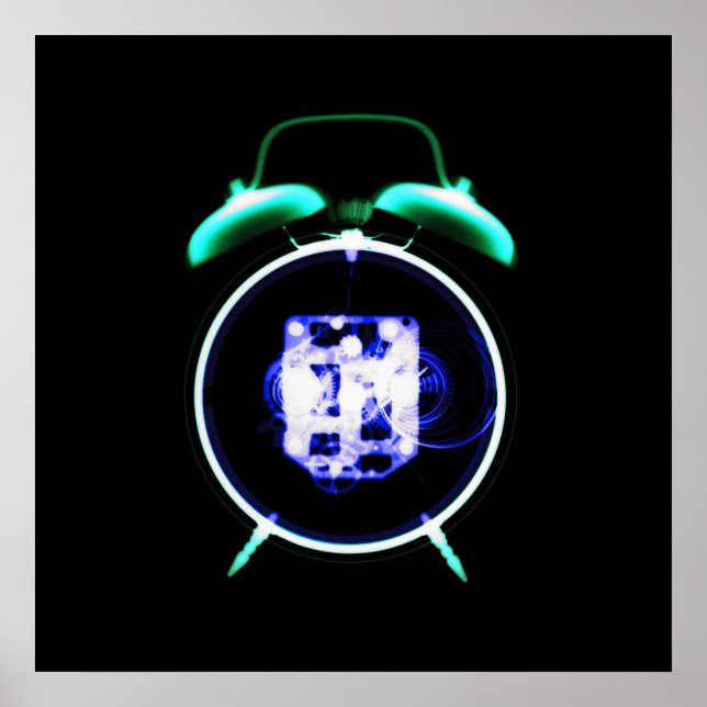 Póster Relógio antigo de alarme de visão de raios X - Ori (Frente)