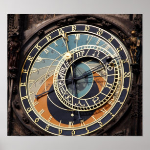 Póster Relógio Astronômico Em Praque