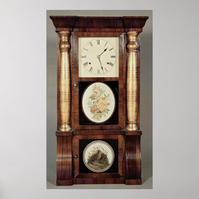 Póster Relógio com coluna, c.1855 (Frente)