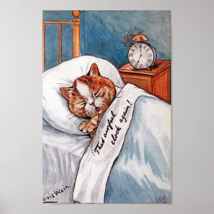 Poster Relógio de alarme ruidoso, Louis Wain