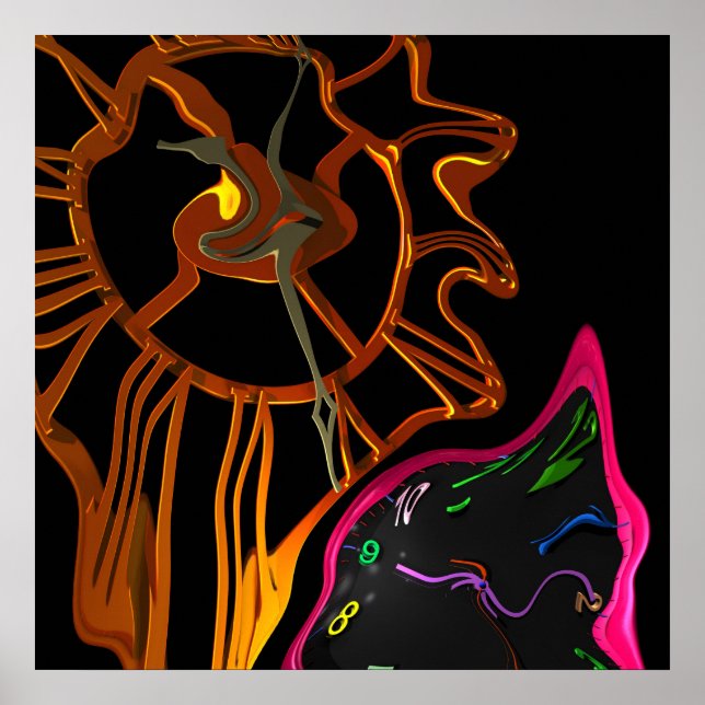 Póster relógio de deformação (Frente)