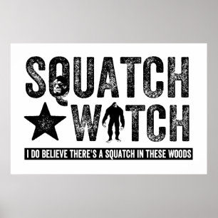Póster Relógio de Squatch - eu acredito