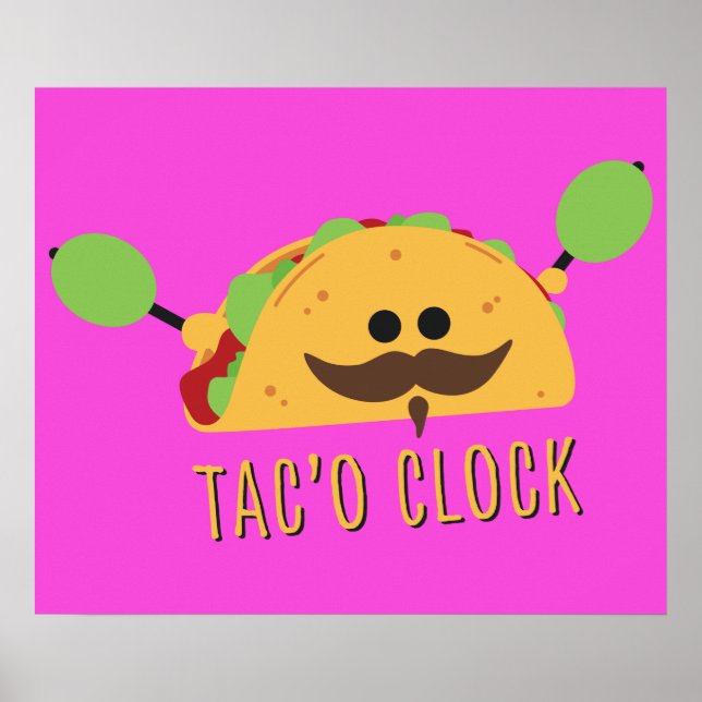 Poster Relógio de Taco (Frente)