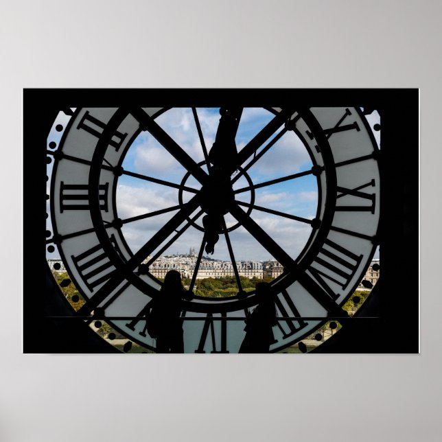 Poster Relógio de vidro gigante no Musée d'Orsay - Paris (Frente)