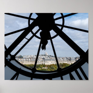 Poster Relógio gigante de vidro no Musée d'Orsay - Paris