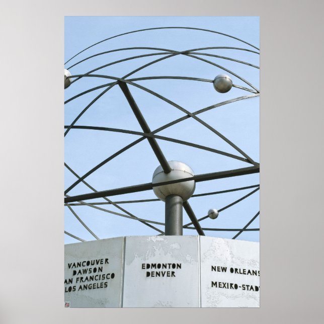 Póster Relógio Mundial (Frente)