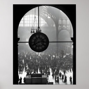 Poster Relógio na Estação Pensilvânia. Pôster