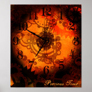 Póster Relógio Steampunk