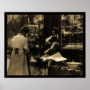 Póster Relojoeiro italiano na Nova Iorque 1912