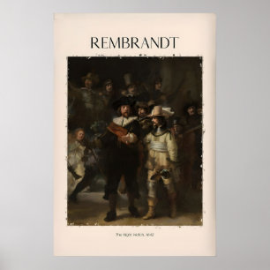 Poster Rembrandt A Ronda Noturna642 Famoso Mestre Holandê