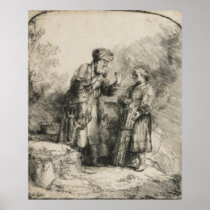 Poster Rembrandt - Abraão e Isaac 1645