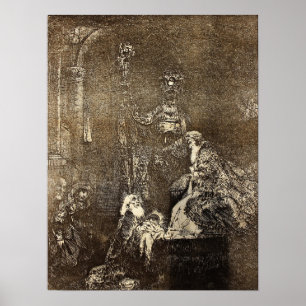 Poster Rembrandt - Apresentação Em Templo De Forma Escu