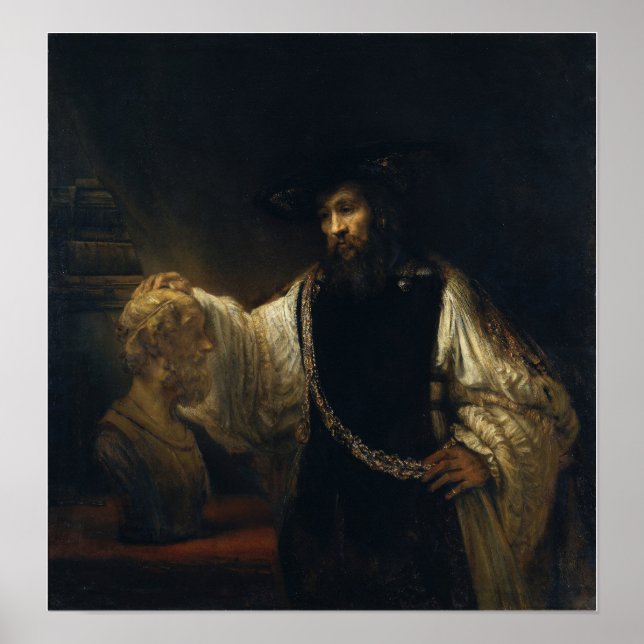 Poster Rembrandt - Aristóteles Com Busto De Homero (Frente)