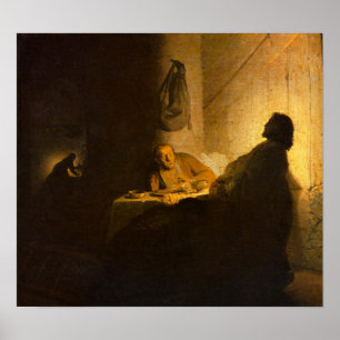 Póster Rembrandt - Christus em Emmaus