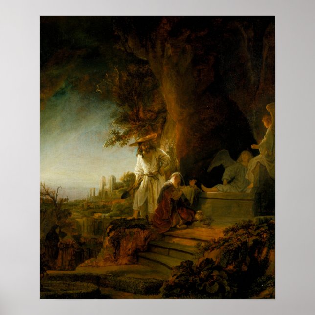 Poster Rembrandt - Cristo e Rua Mary Magdalene no Tomb (Frente)