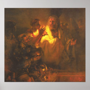 Póster Rembrandt - cristo negado Peter do apóstolo