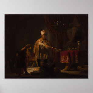 Poster Rembrandt - Daniel e Ciro Antes da Bela Ídolo