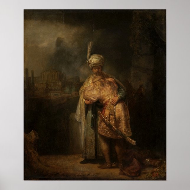 Poster Rembrandt - Davi e Jônatas (Frente)
