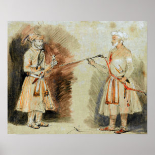 Poster Rembrandt - Dois Indianos Nobres 1654