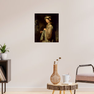Poster Rembrandt - Flora, pintura popular barroca,