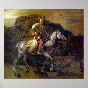 Póster Rembrandt Harmenszoon camionete Rijn - cavaleiro