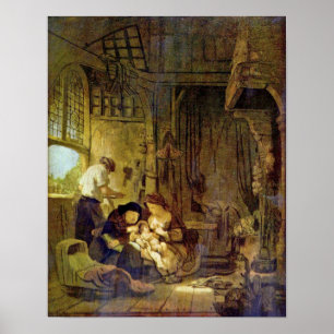 Póster Rembrandt Harmenszoon camionete Rijn - família