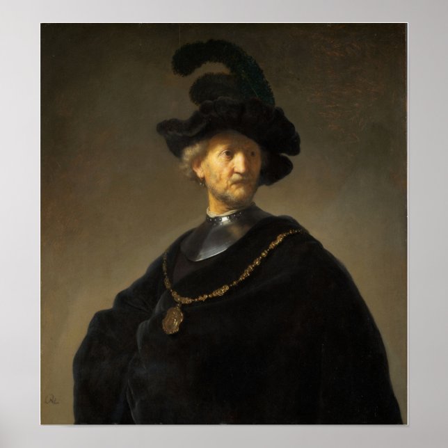 Poster Rembrandt - Homem Velho com Corrente de Ouro (Frente)