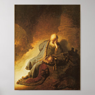 Poster Rembrandt - Jeremiah Lamentando Destruição...