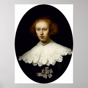Poster Rembrandt - Jovem Mulher