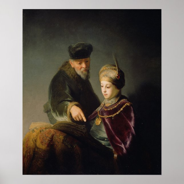 Poster Rembrandt - Jovem Scholar e Seu Tutor (Frente)