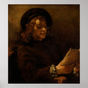 Poster Rembrandt - Leitura do Filho do Artista Titus