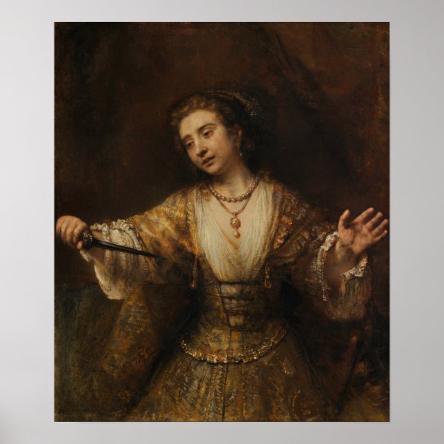 Poster Rembrandt - Lucretia (Frente)