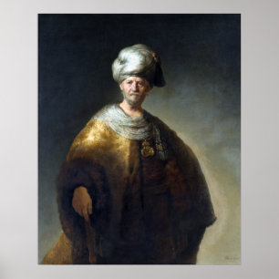 Poster Rembrandt Man in Oriental Costume