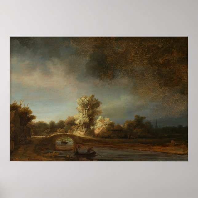 Poster Rembrandt - Ponte de Pedra (Frente)