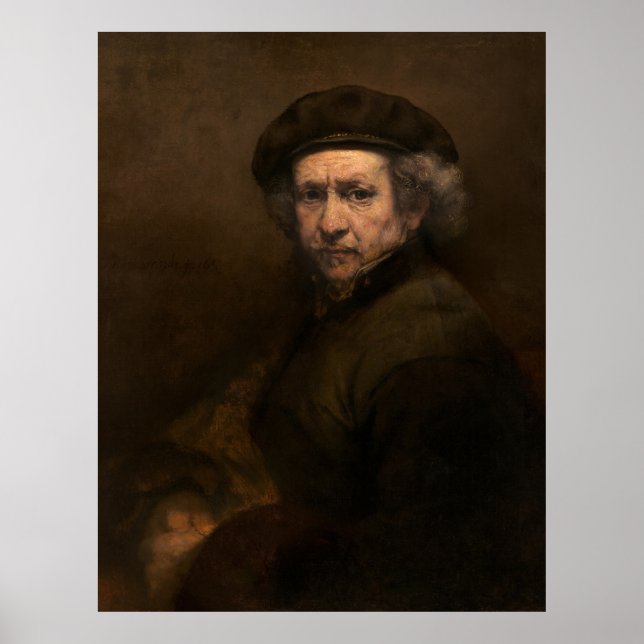 Poster Rembrandt Portrait, Mestre Artista Holandês (Frente)
